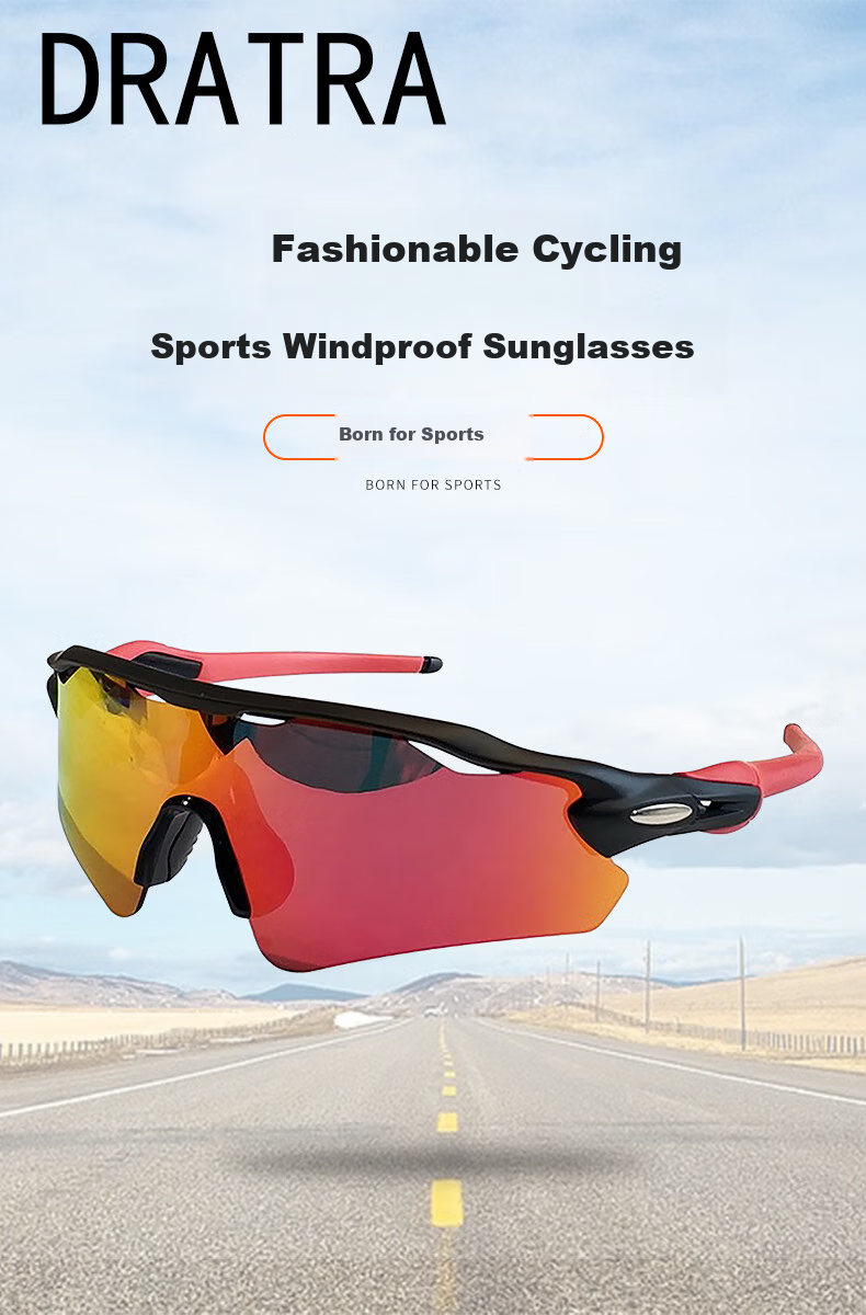 DRATRA Cycling Glasses for Men, Polarized Photochromic Mountain Bike Outdoor Running Anti-Fog Windproof Sand-Proof Goggles, Father's Day Gift 1