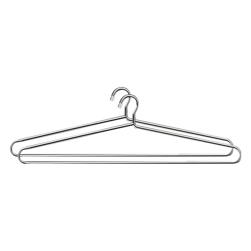 JEKO&JEKO Solid Stainless Steel Coat Hanger Set of 2 Non-Marking Clothes Drying Rack Towel Hanger Quilt Drying Rack