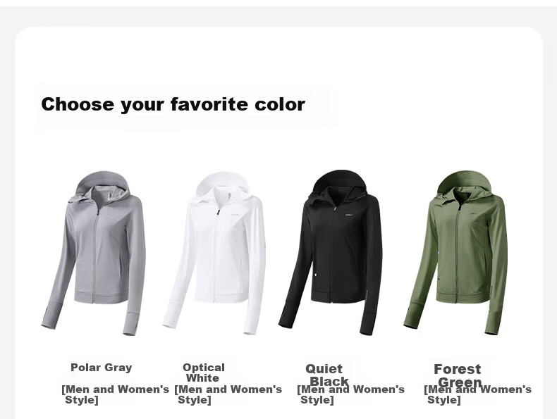 SUPIELD Full-Spectrum Sun Protection Jacket for Men, Summer Outdoor Lightweight Breathable Cool-Feeling Sun Protection Coat, Quiet Black, Size L 17