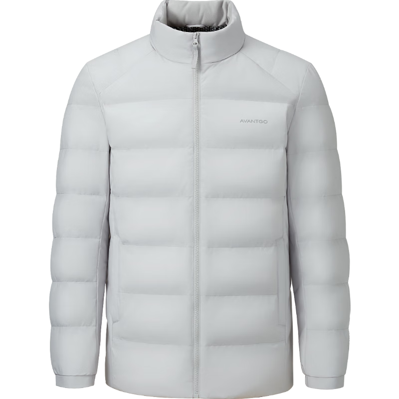 HLAHLA Lightweight Ribbed Down Jacket for Men [Three-Proof] 25 Stand Collar Business Warm Coat Winter