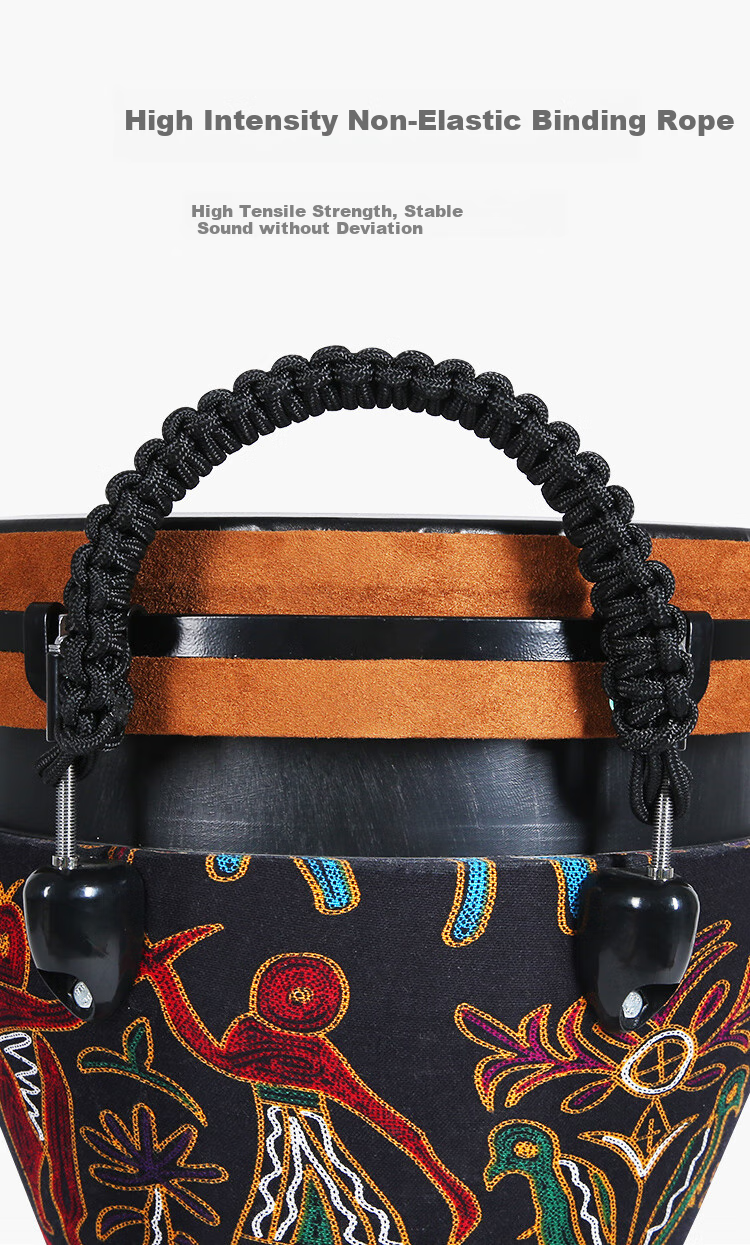 MOSEN 12-Inch Professional African Drum, Carbon Fiber Material Lijiang Hand Drum, Adjustable Tuning Fashion Style, Cosmic Blue 12