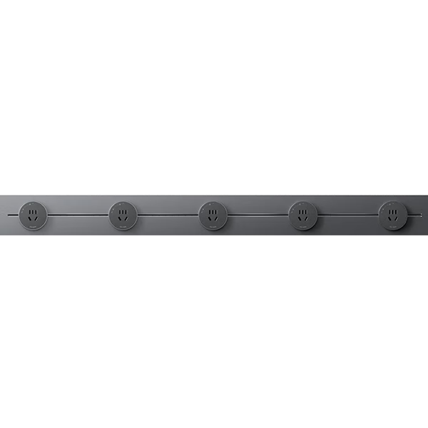 MI Surface-Mounted Slim Track Socket, Compatible with MI Smart Socket, No Slot Required Switch Socket Panel, 100cm Track + 5 Five-Hole Adapters, Deep Space Gray