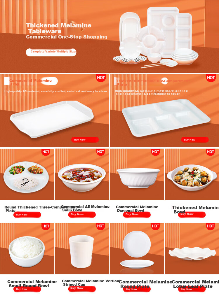 Jinwanfu Commercial Melamine Straight Rice Bowl And Soup Bowl, Cafeteria Serving Bowl, Imitation Porcelain Tableware, 4.5 Inches, 1 Piece 1