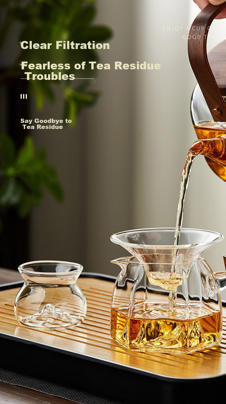YIJUKE Glass Tea Strainer with Creative Tea Filter Mesh, Tea Infuser Funnel, Tea Accessory, Tea Filter 4