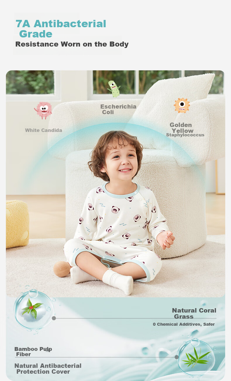 Ibaby ×outlast Space Technology Constant Temperature Deep Sleep Children's Onesie, Rabbit Drum Hand, Size 90 12