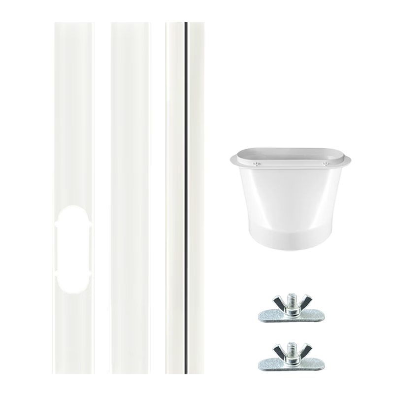 Shuangwei Portable Air Conditioner Window Panel Adjustable Exhaust Duct Cover No Drilling Required 1.3-1.9m Telescopic Single Hole KT-Window Panel 1.9