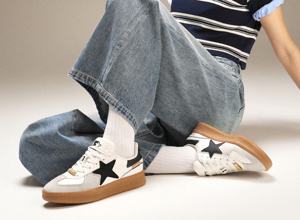 STARTER [Celebrity Style] 2025 Heavyweight New Product T-Toe Suede Casual Unisex Dexun Shoes, White, Size 36 4