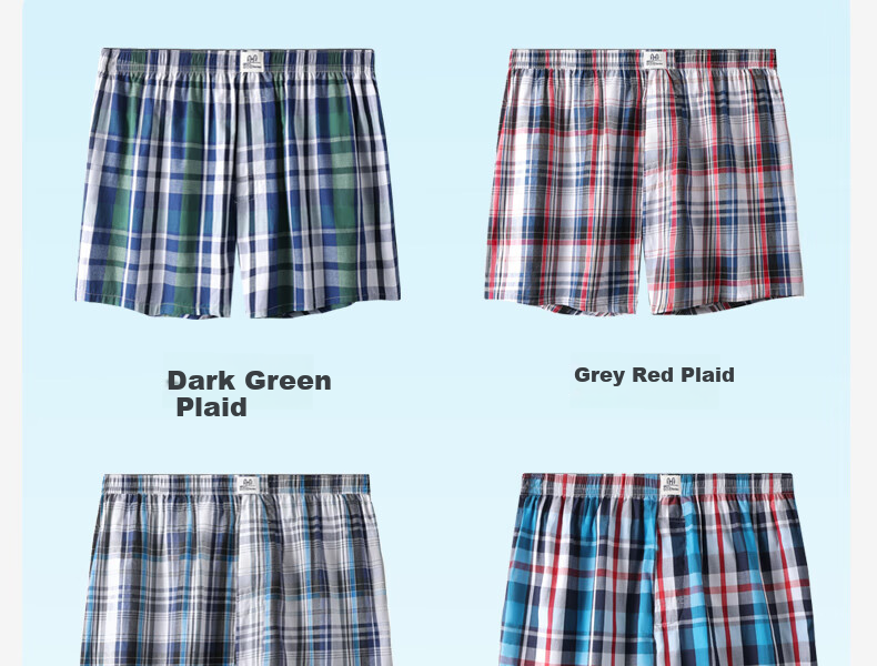 Hengyuanxiang [100% Pure Cotton Aladdin Pants] Men's Underwear, Men's Sleep Shorts, Home Wear, Large Size Boxer Briefs, Four-Corner Shorts 16