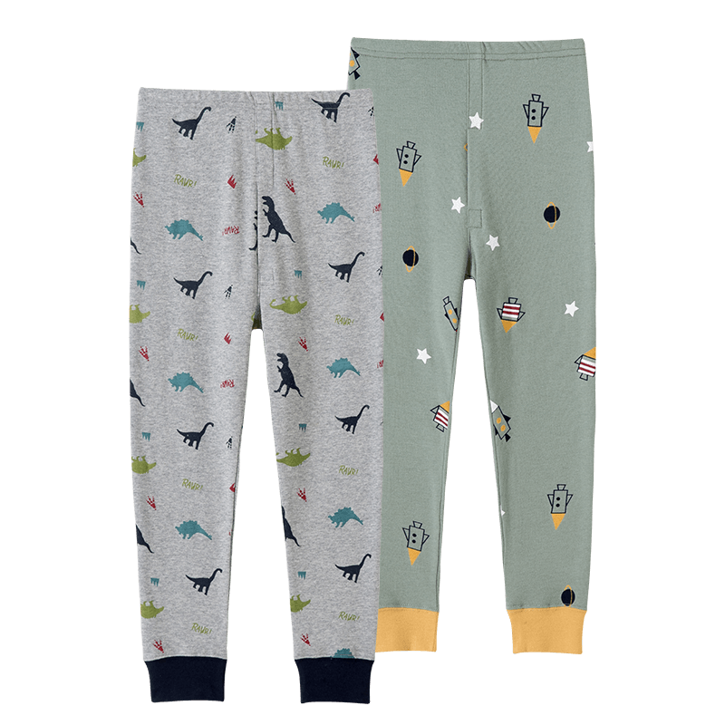 Dingguagua Dingguagua Children's Thermal Underwear 2-Pack A-Class Boys' Thin Warm Pants for Older Boys, Male Style Four, Size 160