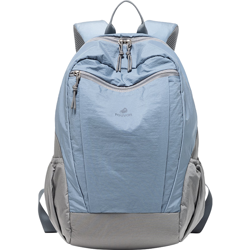 FOUVOR Firefox Lightweight Casual Women's Backpack Outdoor Large Capacity Travel Hiking Mountaineering Bag Misty Blue