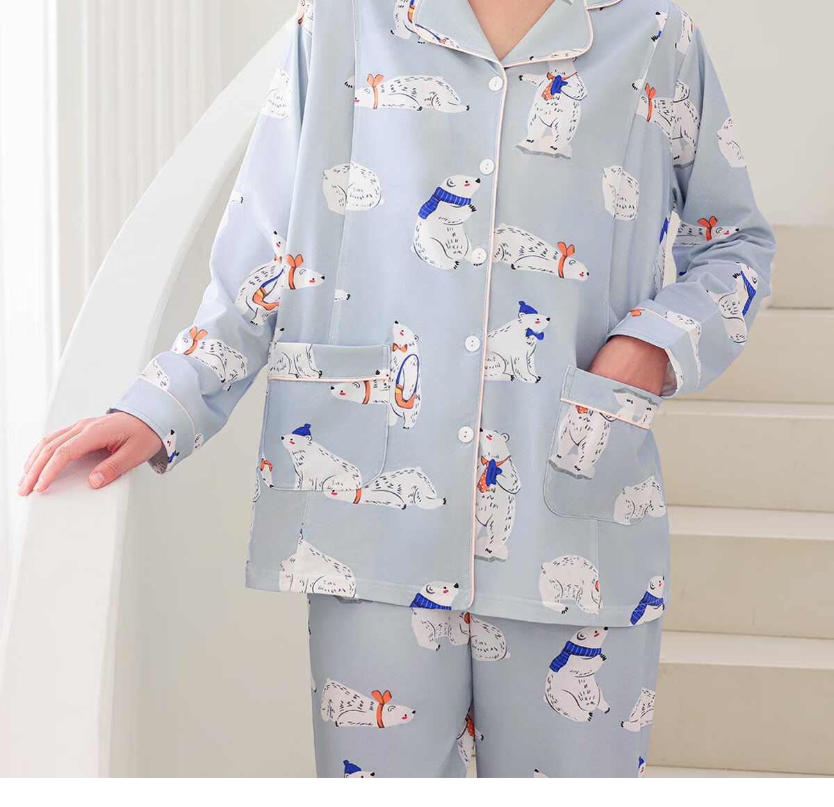 JOYNCLEON Postpartum Maternity Pajamas Women Tianshan Cotton Spring Summer Nursing Homewear XL Jyz179431 23
