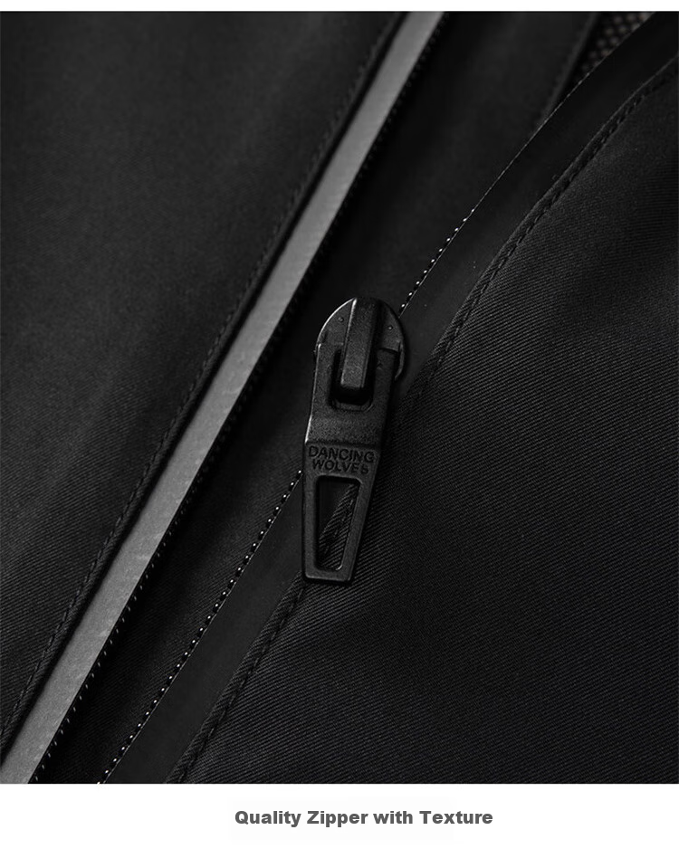 DANCING WOLVES [Versatile for Commuting] Fashionable Simple Jacket with Letter Print, Men's Outerwear, 015 Dark Gray, Size 175 12