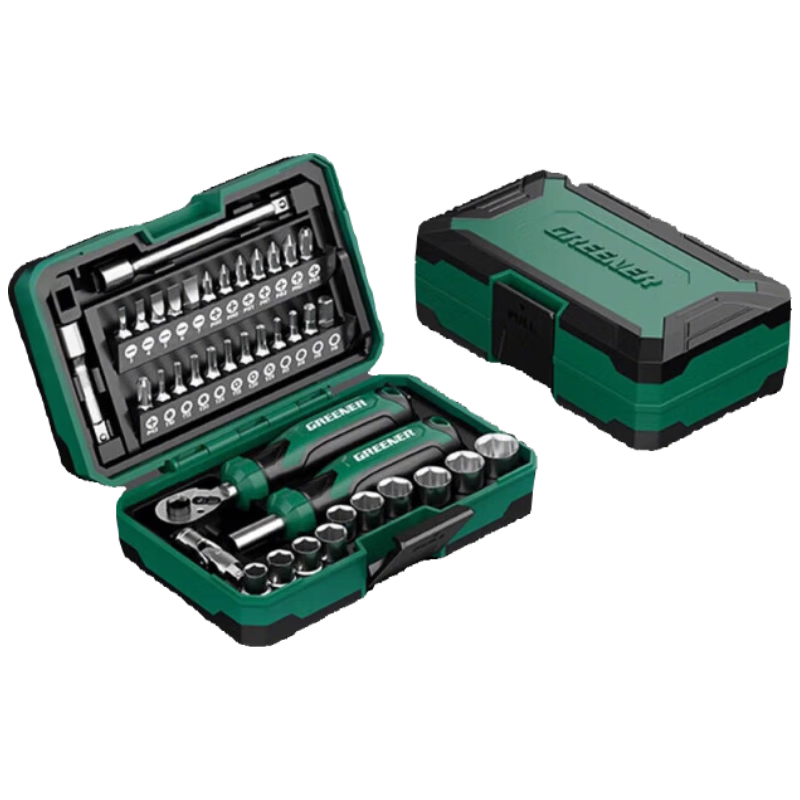 GREENER Knight Magic Box Ratchet Wrench Socket Screwdriver Precision Repair Tool Motorcycle Mountain Bike 67-Piece Set