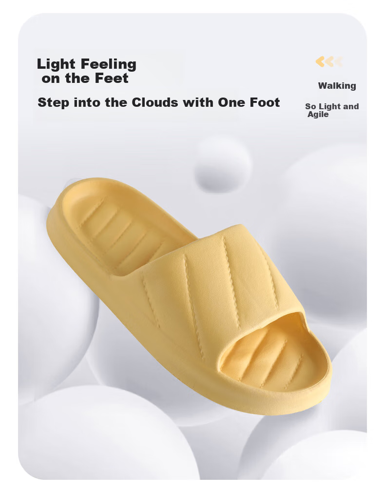 FOOTOPPO Slippers for Women And Men, Summer Home Use, Non-Slip Couple's Indoor Thick-Soled Bathroom Slide Sandals 4
