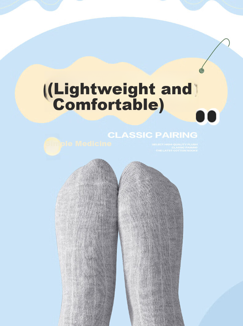 Qihaiqiu Disposable Socks for Children, Breathable And Sweat-Absorbing, for Boys And Girls, Travel And Daily Use, Mid-Calf Socks, 5 Pairs, Boys' Size L 5