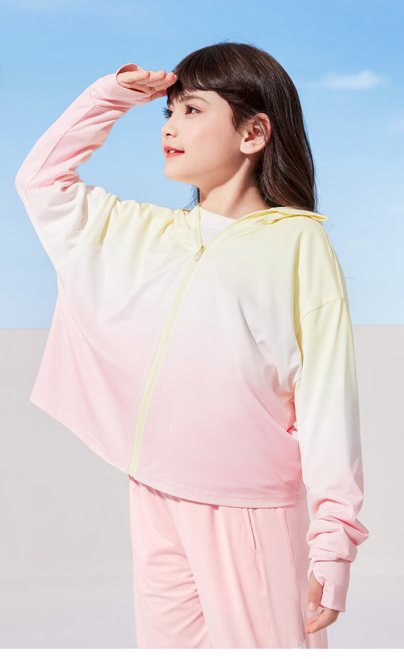 My Little Pony Girls' Summer UV Protection Gradient Outdoor Sun Protection Jacket Purple Gradient Size 120 19
