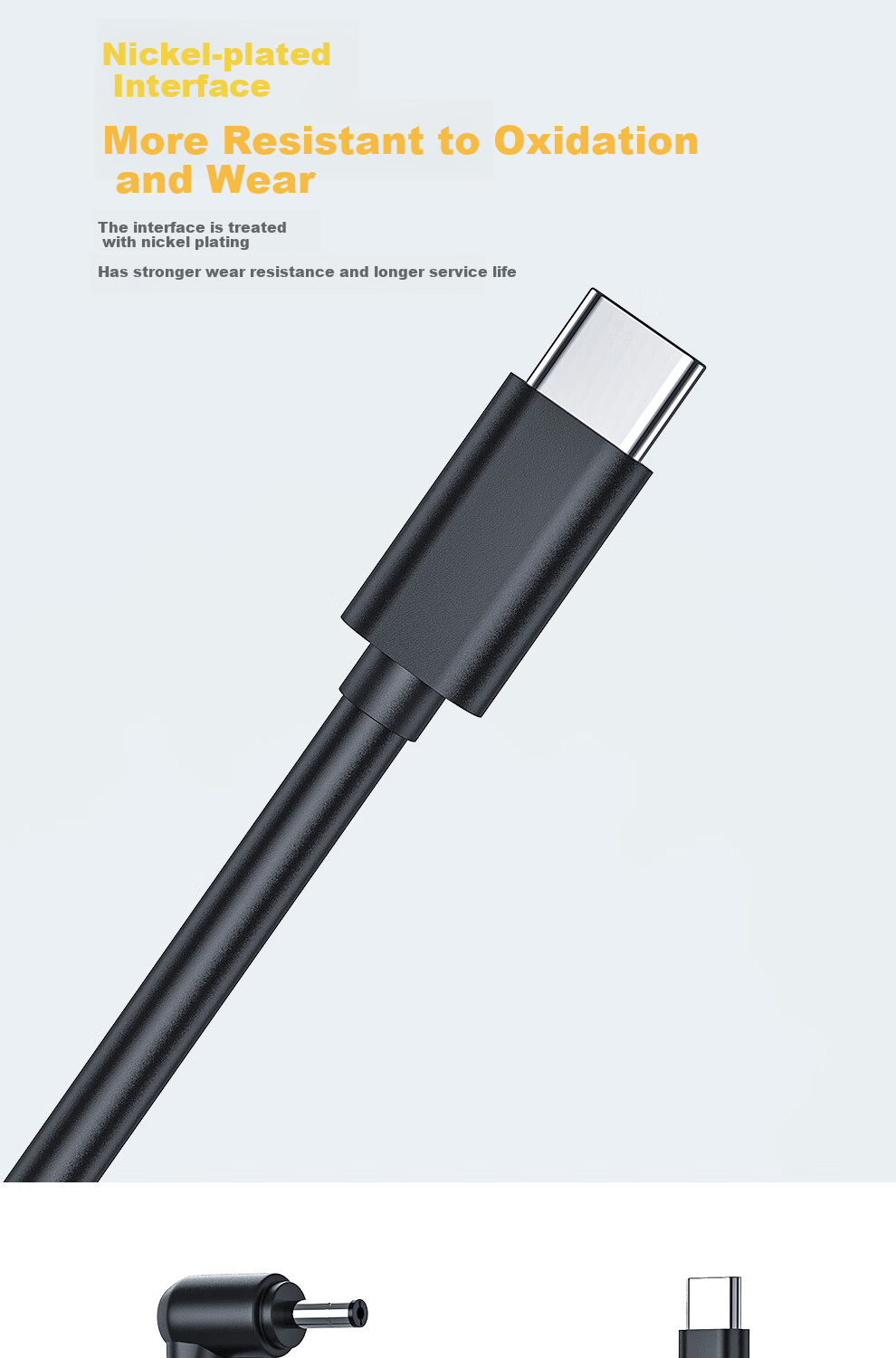Delippo Deceptive Cable 65W Computer Power Cord, 19.5V 3.33A Thin Port, Suitable for Xiaomi Laptop RedmiBook 13/14 TM1802-AD 4