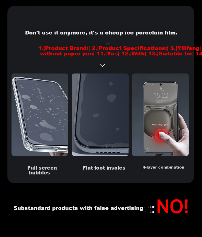 DIVI [New Ice Ceramic Film] for Huawei P50 Pro Phone, Full Adhesive P50 Pro Full Screen Coverage High-Definition Ceramic Hydrogel Film, High-Definition Non-Tempered Glass Film, Dust-Free Chamber, Shockproof 1