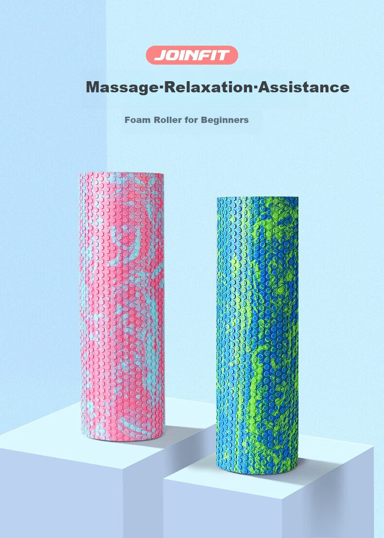 JOINFIT Foam Roller Leg Massager Muscle Relaxation Roller Small Floating Point Yoga Column for Men And Women, Pink And Blue 1