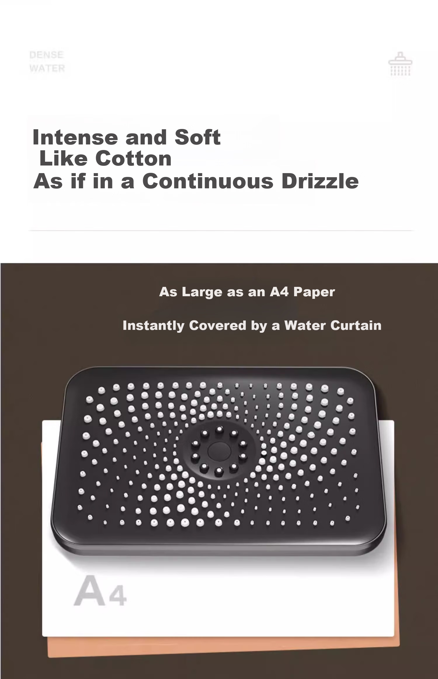 ARROW Shower Head, Large Top Spray, Water-Saving Pressure-Increasing High Screen Pressure Spray 6