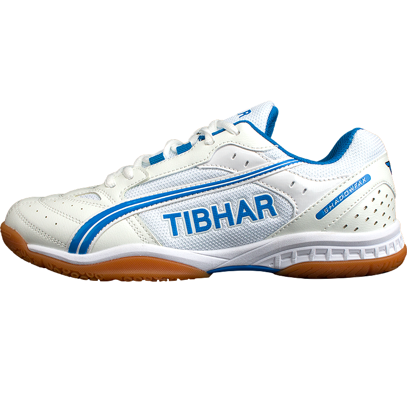 TIBHAR Table Tennis Shoes, Non-Slip Breathable Professional Training And Competition Shoes, Rubber Sole Sports Shoes, 01922 White Blue, Size 40