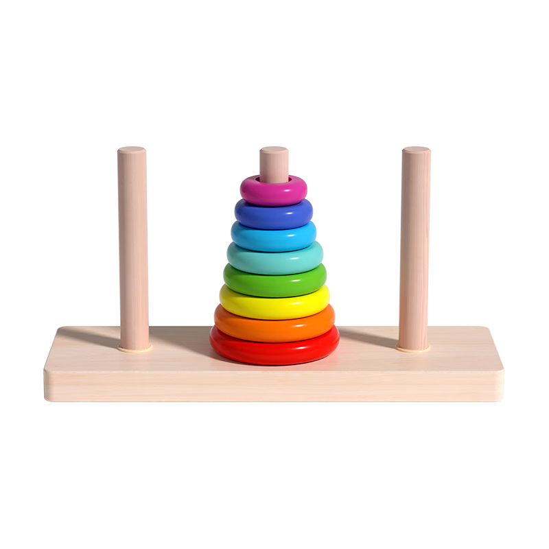 Xiaowandou, Hanoi Tower for Primary School Students, 8-Tier Competition-Specific Eight-Level, Kindergarten And Primary School Children's Educational Puzzle Toy for Cognitive Training