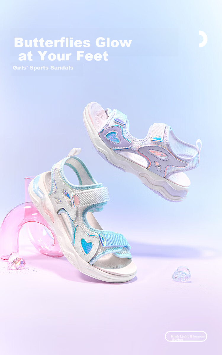 BALABALA Children's Sports Sandals, Girls' Shoes, Breathable Mesh, Non-Slip, Summer 2025 Outdoor Trendy, 208225140011 1