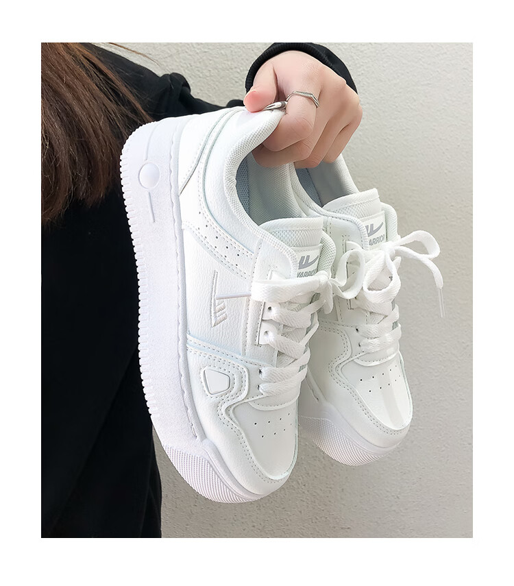 Huili Official Women's Shoes, 2026 Summer New Style, Classic Versatile Casual Sneakers for Women, White And Red, Size 35 17