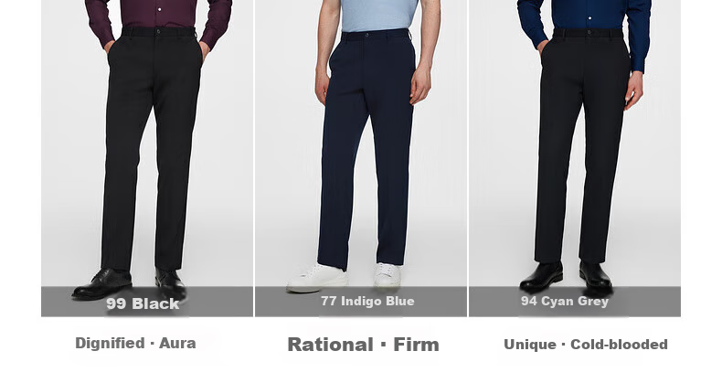 G2000 Men's Spring and Autumn Machine-Washable Easy-Care Crisp Four-Season Skin-Friendly Indigo Slim Fit Trousers 33 15