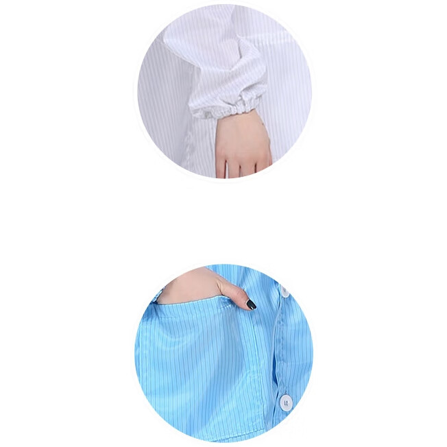 Защитная одежда "Jiuqiangu" антистатическая, с капюшоном, синяя, 2XL, комплект из комбинезона и шапочки