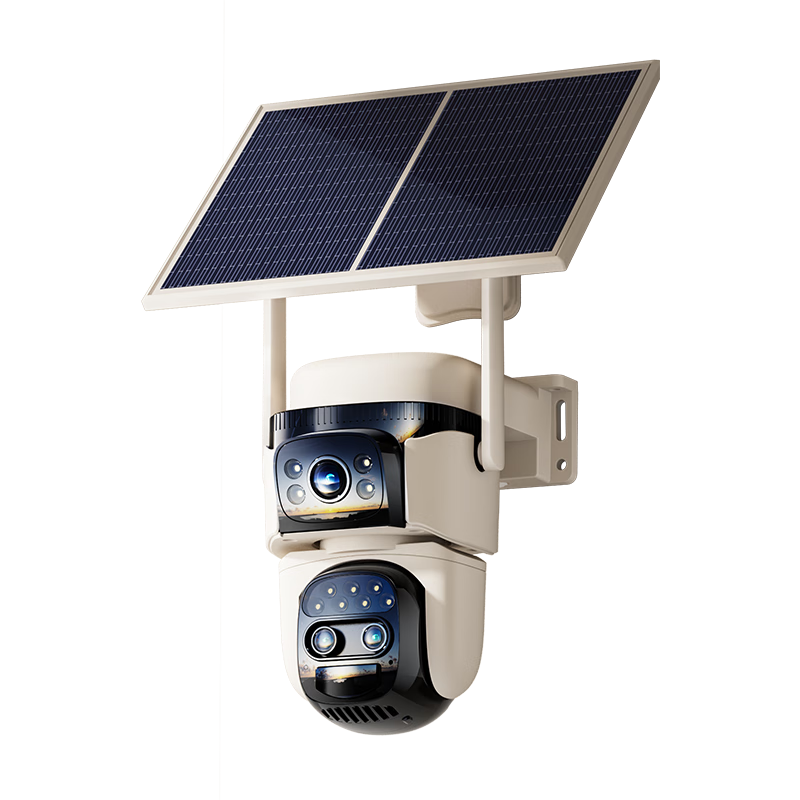 TUQIANG Solar-Powered Outdoor Security Camera with WiFi, Remote Monitoring Via Smartphone, 360-Degree Automatic Rotation, Waterproof, No Electricity Or Network Required, High-Definition Wireless Connection, 4G Compatible, No Plugging In Required