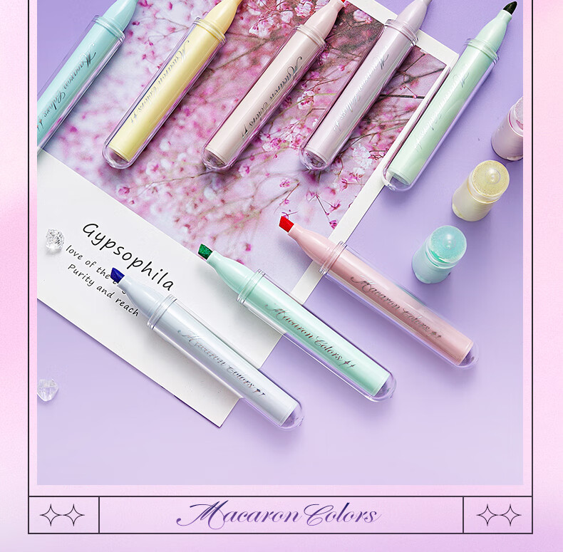 M&G Stackable Color Highlighter Pen Student Marker 4 Colors APMV09F2 Watercolor Pen Gift 10