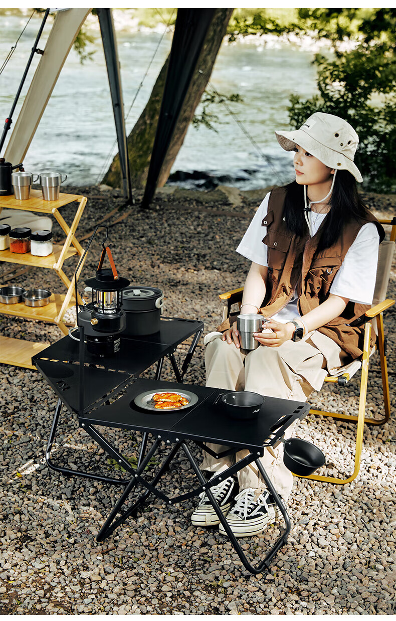 Gosoo Folding Stool Portable Outdoor Camping Fishing Chair Travel Folding Seat High-Speed Rail Queue Helper 11