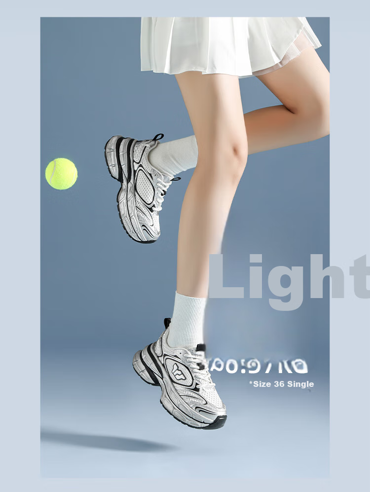 ZHR Celebrity-Style Chunky Dad Sneakers for Women, Lightweight Height-Increasing Women's Shoes, Sports Casual Shoes for Couples AS16 Silver Size 43 16