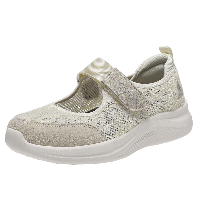 Zulijian Authentic Elderly Shoes Autumn New Breathable Lace Mom Shoes Non-slip Casual Slip-on Women's Shoes with Strap
