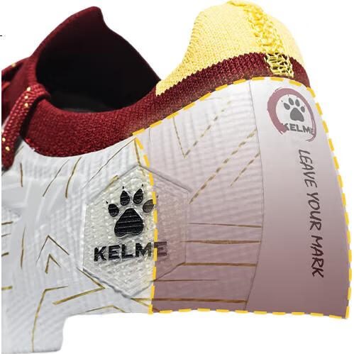 KELME Adult Soccer Cleats for Men, Jidian 3.0 TF Turf Cleats for Artificial Grass, Professional Competition And Training Shoes, White And Gold, Size 42