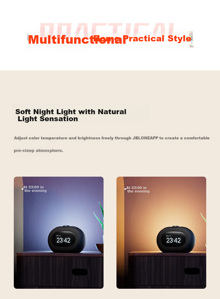 JBL HORIZON 3 Bluetooth Alarm Clock Speaker, Home Bedroom Audio System, Ambient Night Light, FM Radio Tuning, Gift Recommendation, Black 7