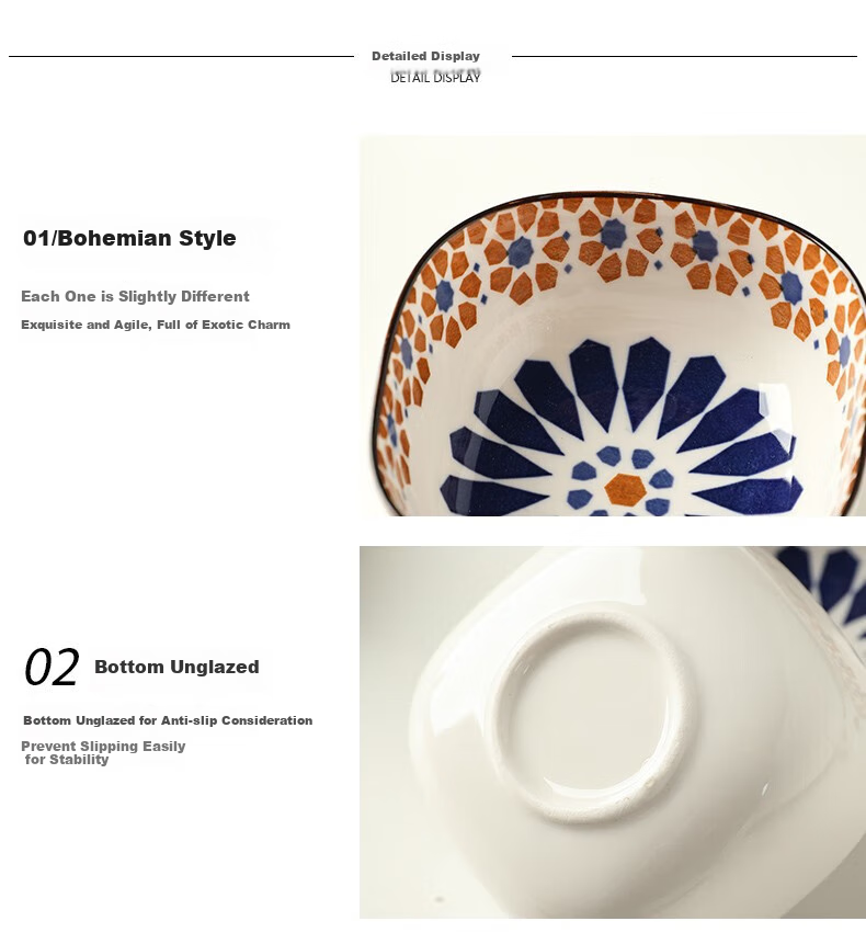 Canjiangjun Dipping Sauce Dishes, Snack Plates, Underglaze Ceramic Japanese-Style Home Dipping Bowls, Seasoning Plates, Set of 6 Bowls without Trays 12