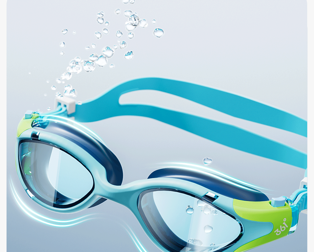 361° Kids Swimming Goggles Youth Professional Training HD Waterproof Anti-Fog Small Frame Swim Goggles for Swimming and Diving 10