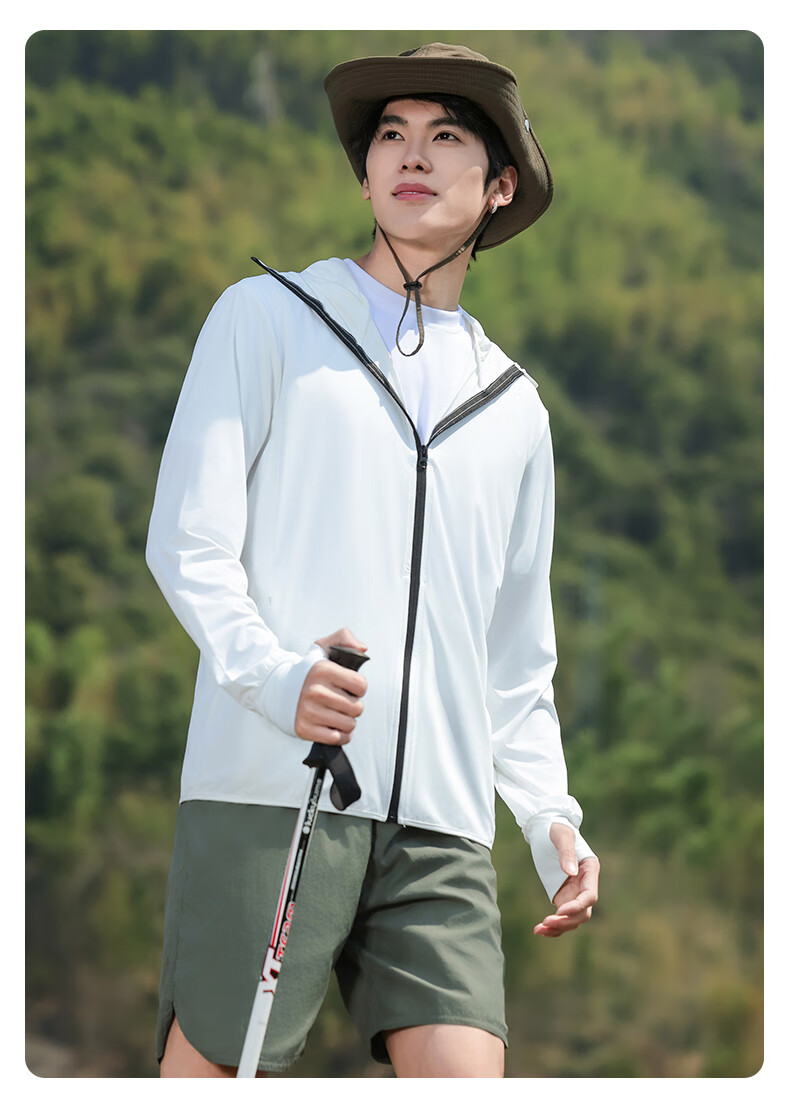 Combo Men's Ice Silk Summer UV Protection Ultra-Thin Breathable Cycling Outdoor Sun Protection Jacket Women's Fishing Coat 43