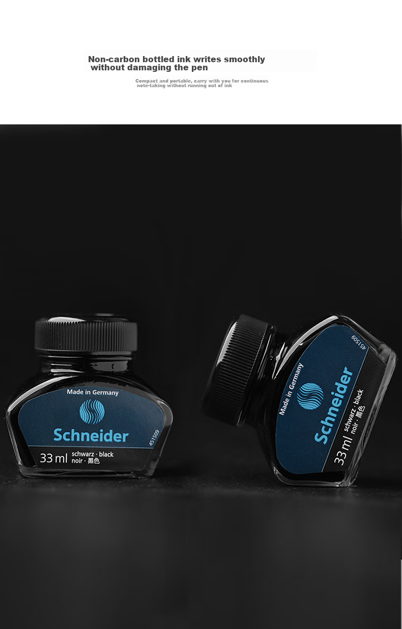 Schneider [Mid-Autumn Festival Gift] Fountain Pen Ink Gift Box Set Gift Metal Signature Pen Adult Business Office Gift F Nib Besma Blue 9252 10