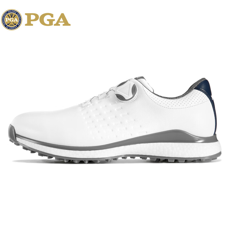PGA New Golf Shoes Men's Waterproof Anti-Slip Spiked Shoes Popcorn Midsole Soft Comfortable
