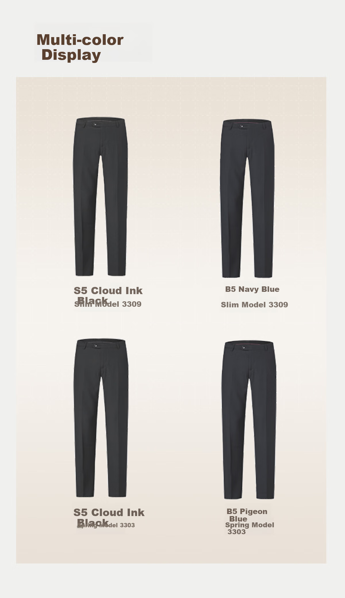 Hodo [No Tailoring Required, No Ironing Needed] Men's Business Straight-Leg Trousers, All-Season Navy Blue, Size 32 9