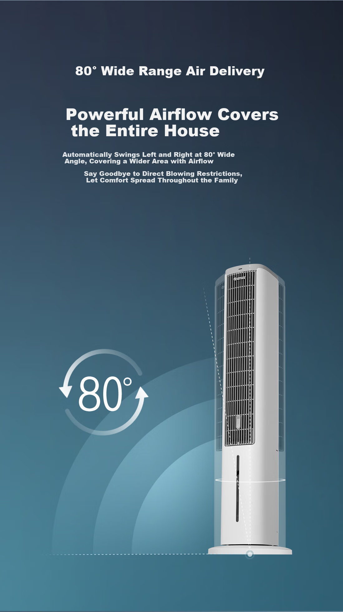 GREE [Aromatherapy Purification Wind] Home Air Conditioner Fan, Cooling Fan with Negative Ions, Quiet Floor-Standing Cool Air Machine, Water-Cooled Tower Fan, Cooling Mini Air Conditioner KS-05X60Dg 9