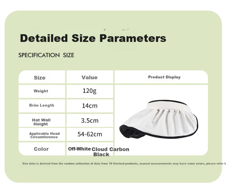 MOERCIAN Sun Protection Hat, Shell Sun Visor Cap, 2025 New Summer Outdoor Black Gel Foldable UV-Resistant Sun Hat for Wome 6