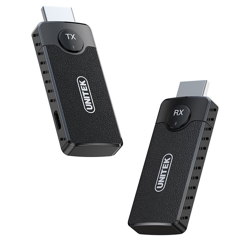 UNITEK Point-To Screen Mirroring Device, Enterprise-Grade Wireless HDMI Transmitter And Receiver, Portable Screen Sharing, Suitable for Laptops And Desktop Computers to Connect TV, Monitor, And Projector V1708A
