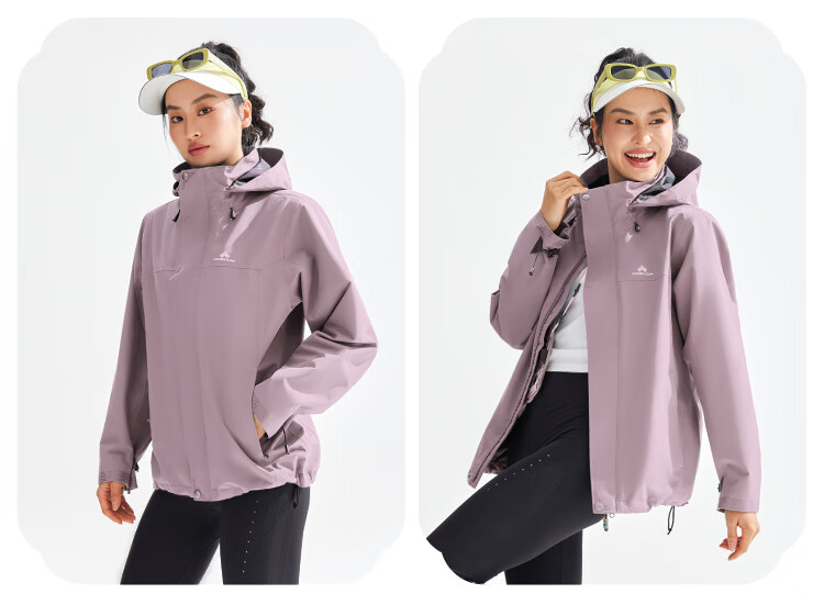 Pioneer Camp Tibetan-Style Windproof And Waterproof Jacket for Women, Spring And Summer Hard Shell Outdoor Hiking Mountaineering Coat with Hood 7