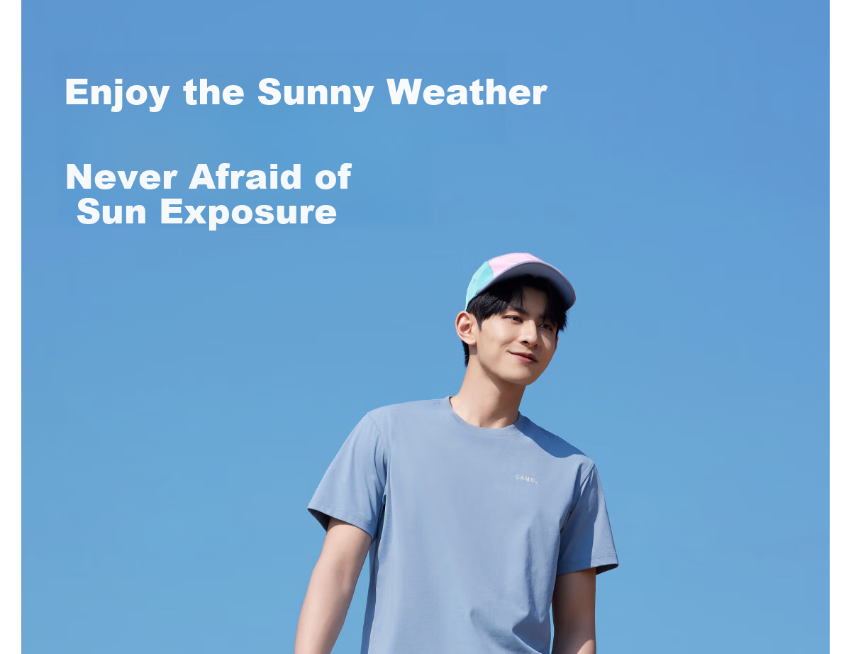 CAMEL Men's Quick-Dry Sun Protection Short-Sleeve T-Shirt, Round Neck Half-Sleeve Tee for Spring And Summer, Breathable Antibacterial T-Shirt, M15BA5E094 8