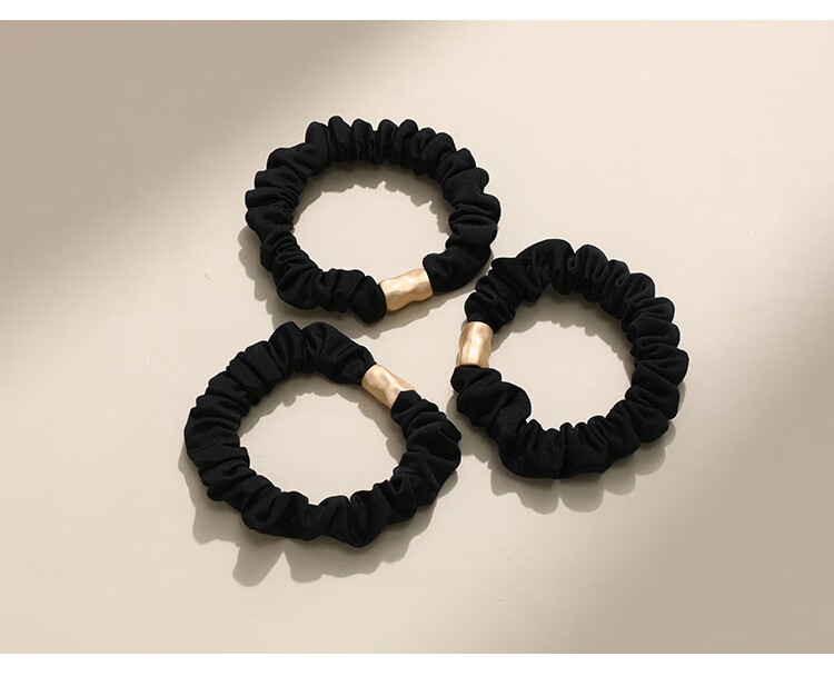 CHIMERA 3-Pack High Elasticity Ponytail Hair Ties Hair Bands for Bun Girls Birthday Gift 5