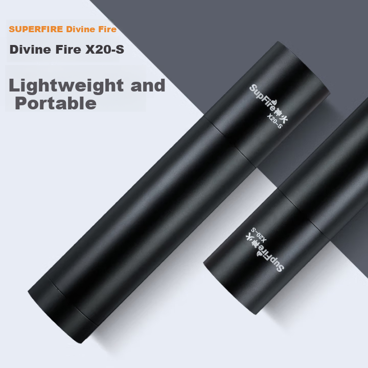 Мощный светодиодный фонарь SupFire X20-S, компактный, перезаряжаемый, для кемпинга и активного отдыха, черный